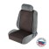Nabbage on the front seat, velor, size 35 x 130 cm, brown