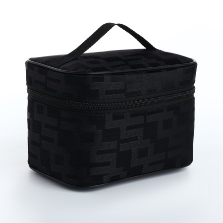 Cosmetic bag is a zipper on a zipper, black color