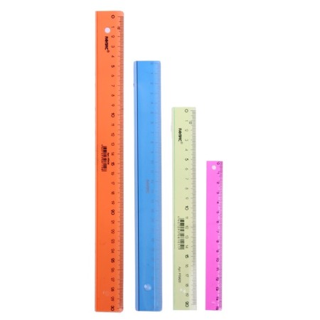Set 4 line Calligrata "Neon", 15, 20, 25 and 30 cm, transparent, euro suspension, mix-6