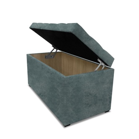 Puff with a lid and weight, 800 × 400 × 420 mm, Dakota velor, Mint color-1