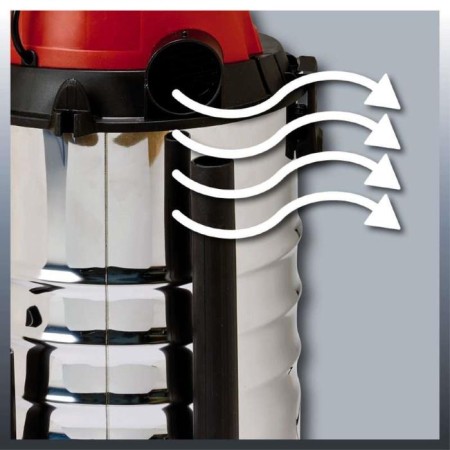 Construction vacuum cleaner Einhell TSVC 1930 S, 1500 W, stainless steel 30 l, 250 mm, d = 36 mm-5