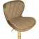 Barrier stool Porch metal/velor, gold/beige 47x53x89 cm