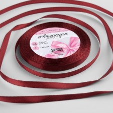 Satin ribbon, 6 mm × 23 ± 1 m, vine color No. 165