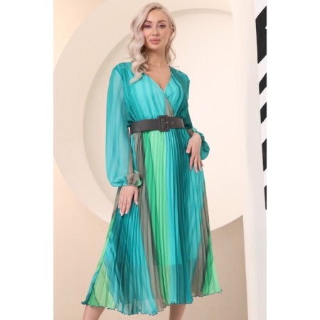 Women's dress, size 46, green color-7