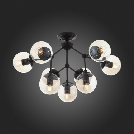 Ceiling Ceiling ST LUCE. SL549.402.09. Stampo. 9x40 watts, E27, 68x68x40 cm, black color-2
