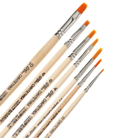 System of Synthetics 7 pieces Calligrata (Round No.: 0.2.3; Plosk No. 4.6.10; inclination No. 6), package