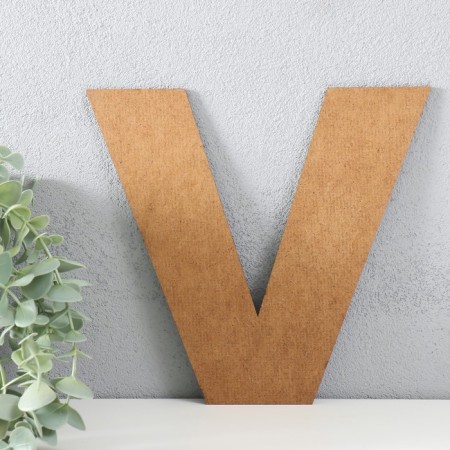 The panel of the letter "V" 21.5x20 cm, white-2