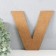 The panel of the letter "V" 21.5x20 cm, white