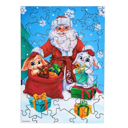 New Year's puzzle Figure "New Year! Grandfather Frost brought a gift "-3