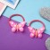 Hair gum "Baby" (set 2 pcs) butterfly flower, pink