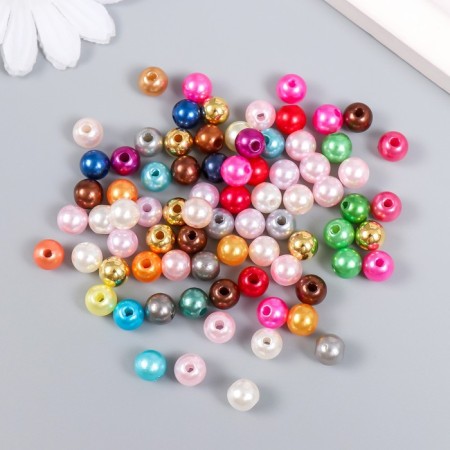 Beads for creativity "pearls of color" set D = 0.8 cm 20 g