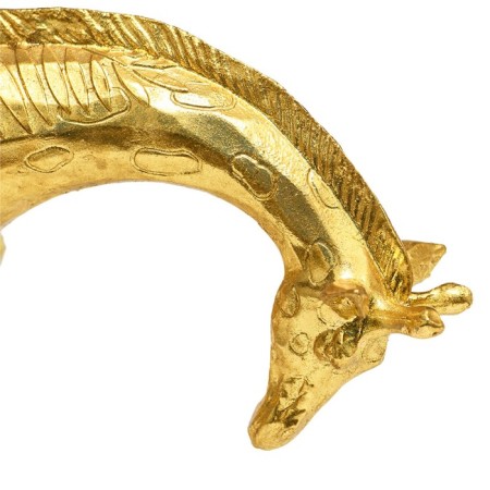 Decorative "Giraffe with parrots", 260 × 80 × 220 mm, gold color-1