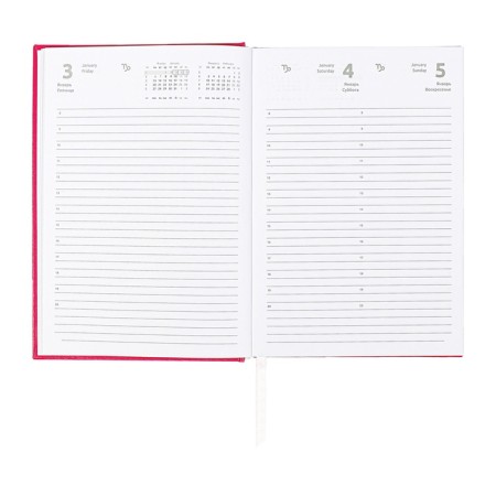 Dated diary 2024, A5, 176 sheets, Attomex.even, Bumvinyl cover, Lasse, Blok 70 g/m2, pink-11