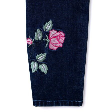 Women's jeans with embroidery CONTE Elegant, size XS, dark blue color-8