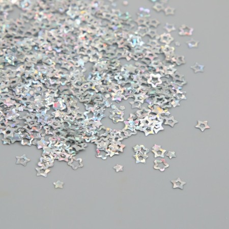 Sequins Plastic "Silver Sparks" 0.4 cm, set 12 g,-1