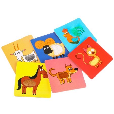 Developing set "Blue Tractor. Tactile cards "-5