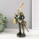 Polystone souvenir with the clock "Hare in the military camisole" 9.5x12x30 cm