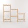 Wooden rack reinforced, 3 sections, screw connection, adjustable shelves 99.6x122x31