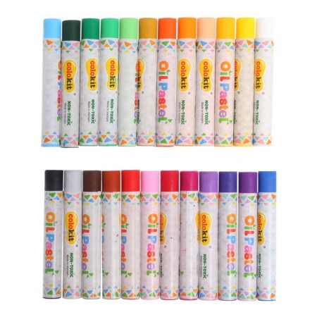 Oil pastel with Colokit holder, 24 colors, 8.5x58 mm, round case, sharpener in the set-2