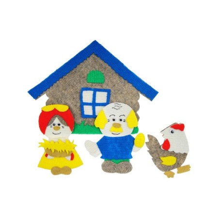 Set of didactic "Ryaba chicken", with a gaming field, 10 details-3