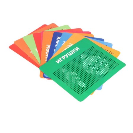 The training tablet "Magnetic drawing", 380 holes, green color-5