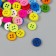 A set of buttons plastic "Color button" MIX NR 100 pcs 11.2x1.5x7 cm
