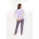 Women's set (T -shirt, trousers), lilac color, size 46