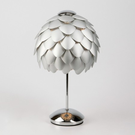 CEDRO table lamp 60W E27, chrome 25x25x38 cm