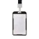 Badege-carman vertical (external 98 x 58mm), internal 85 x 54mm, metal, black, tape 40 cm