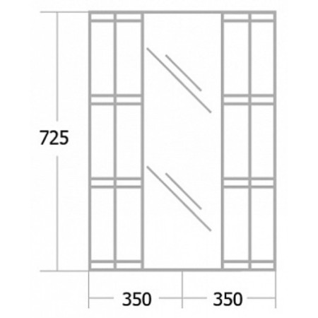 Mirror ONIKA cabinet Credo 35, universal, corner-1