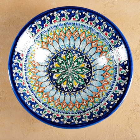 Buditsa Rishtan ceramics "Patterns", 28 cm, mix-4