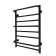 Electric towel Grois Gamma, 500x800 mm, 8 crossbars, lower rights, black
