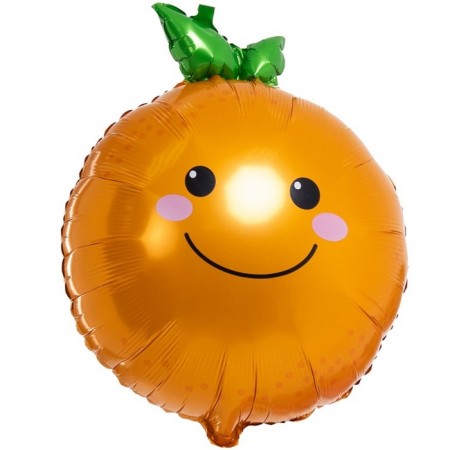 Foil ball 29 "" Orange with a leaf ", figure