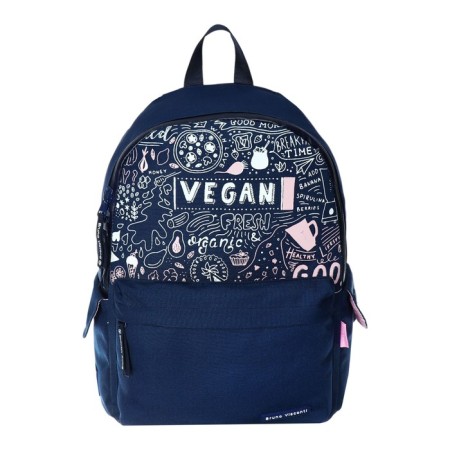 Youth backpack Bruno VisConti "Vegan", 40 x 30 x 17 cm, pencil case as a gift-1