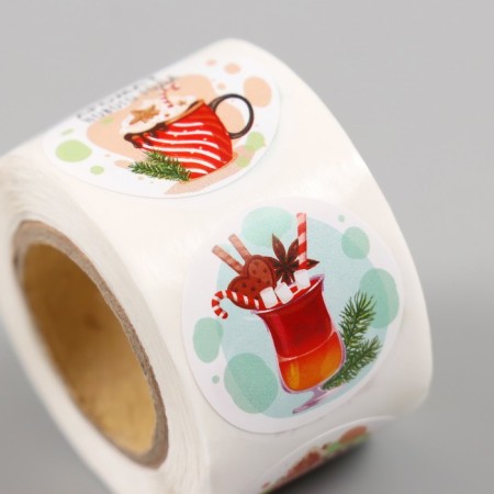 New Year Stick Paper "Farm of New Year" d = 2.5 cm 252 pcs in roll-3