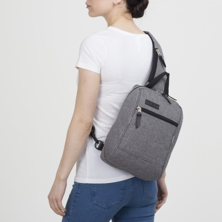 School bag, rise, textiles, gray color-1