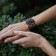 Bracelet Metal "Karka" Fest lady, pattern, black color, 6 cm