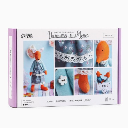 Sew for sewing. Soft toy "Home Fox Ister", 29 cm-1