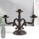 Cast iron candle for 3 candles "curtsy" 24x13x35 cm