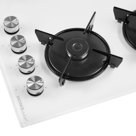 Honing surface Homsair HGG641WH, gas, 4 burners, white-14