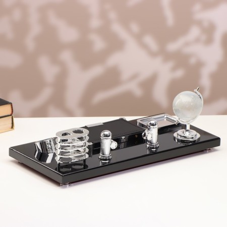 Set of desktop stationery 6B1 with a clock-1