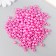 Set of beads "needlework" plastic, diameter 6 mm, 25 g, bright pink