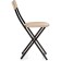Stool on a metal frame Elevis metal/eco -leather, black/beige 38.5x52.5x77.5 cm