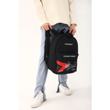 The backpack "Power" Putin Team, 29 x 13 x 44 cm, lightning department, n/pocket, black-8
