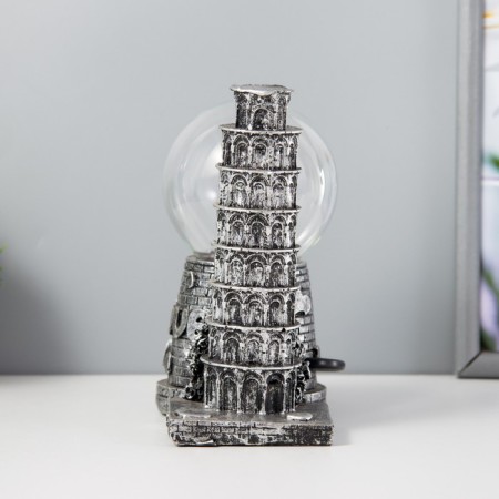 Plasma ball "Pisa tower" gray 14x10x16 cm Risalux-3