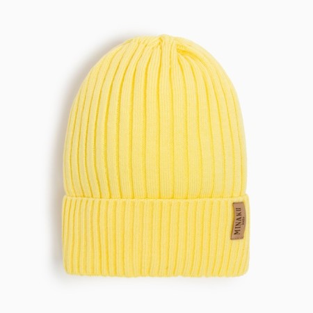 Children's hat minku with a lapel of Rr. 52-56, central limon