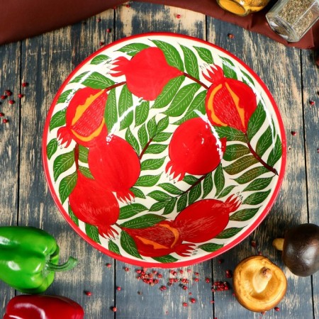 Suditsa Rishtan ceramics "Grenates", 28 cm, mix-1