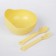 A set of children's dishes, 3 objects: a bowl 250 ml, a spoon, fork, from 5 months., Mix colors