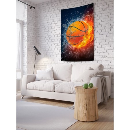 Decorative panel with photo printing "Basketball element", vertical, size 100x150 cm
