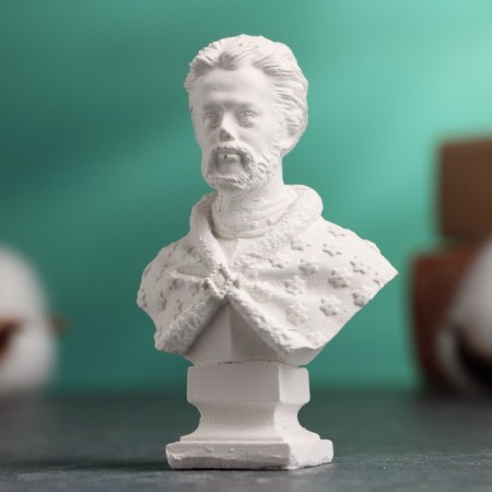 Bust "Tsar Ivan V" White, 4x2x7cm-1